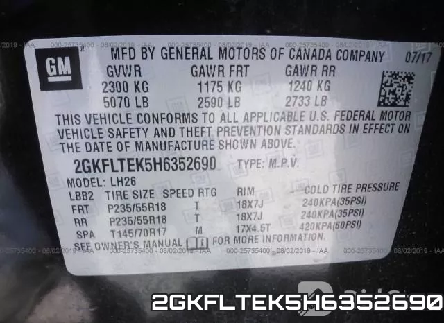 2GKFLTEK5H6352690 фото 10