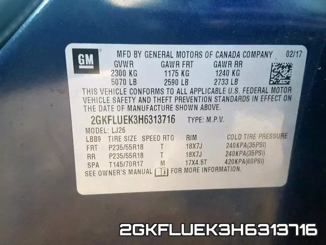 2GKFLUEK3H6313716 фото 2