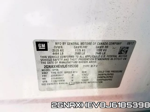 2GNAXHEV8J6185398 фото 2