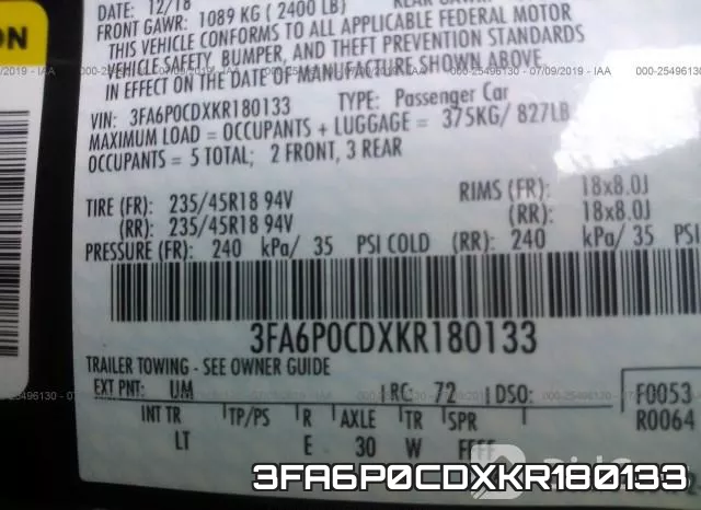3FA6P0CDXKR180133 фото 10