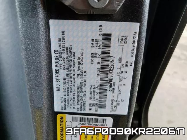 3FA6P0D90KR220617 фото 2