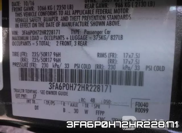 3FA6P0H72HR228171 фото 10