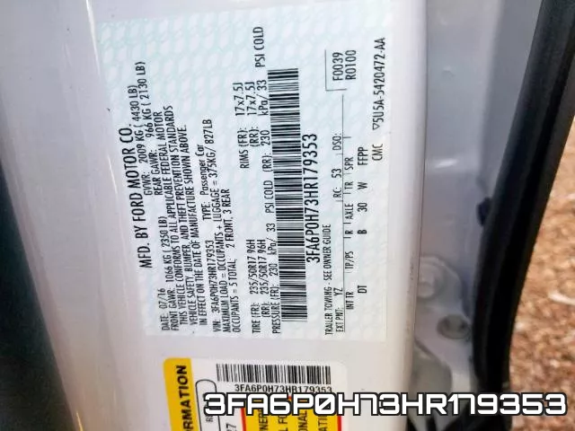 3FA6P0H73HR179353 фото 2