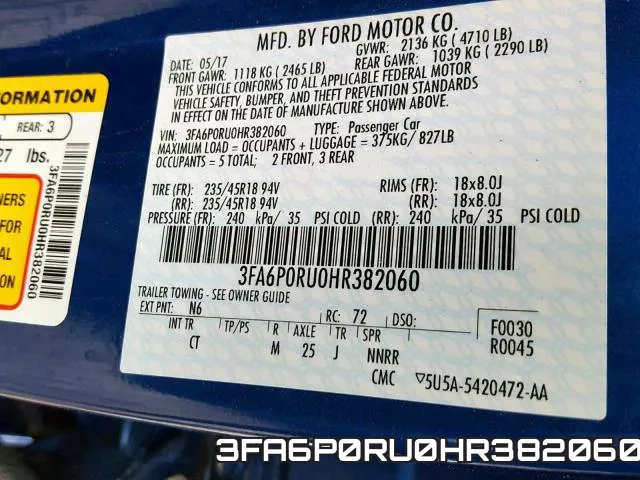 3FA6P0RU0HR382060 фото 2