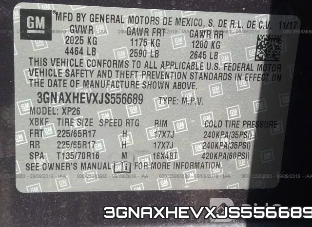3GNAXHEVXJS556689 фото 10