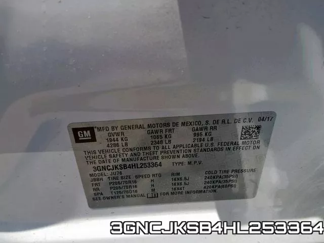 3GNCJKSB4HL253364 фото 2