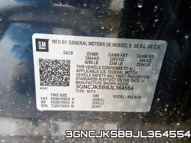 3GNCJKSB8JL364554 фото 2