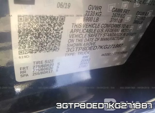 3GTP8DED7KG271887 фото 10