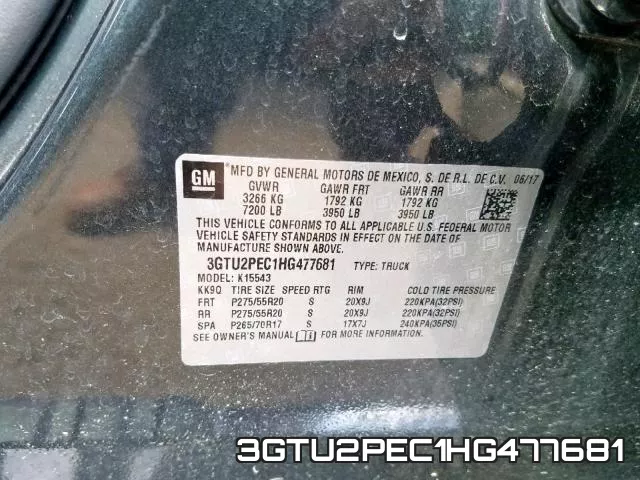 3GTU2PEC1HG477681 фото 2