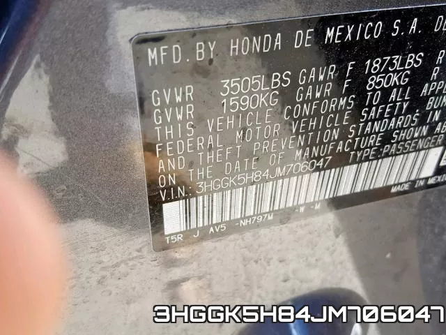 3HGGK5H84JM706047 фото 2