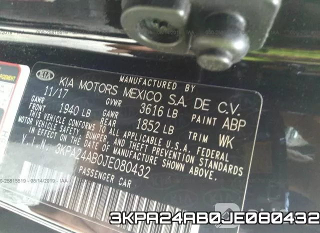 3KPA24AB0JE080432 фото 9