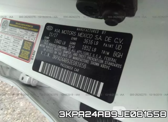 3KPA24AB9JE081658 фото 10