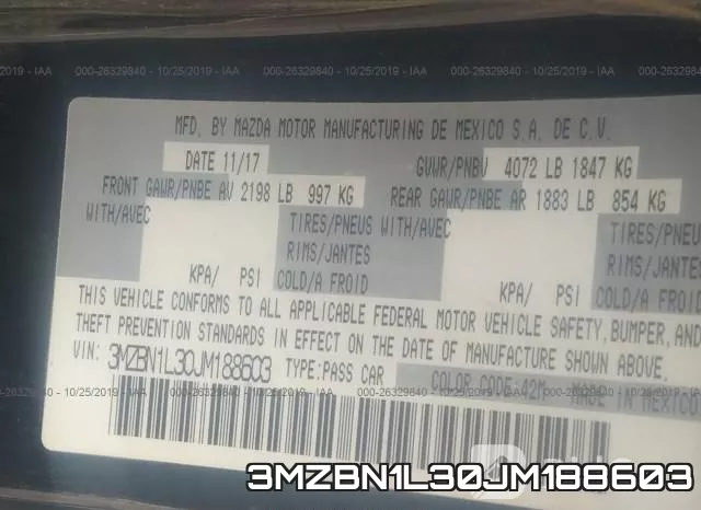 3MZBN1L30JM188603 фото 10