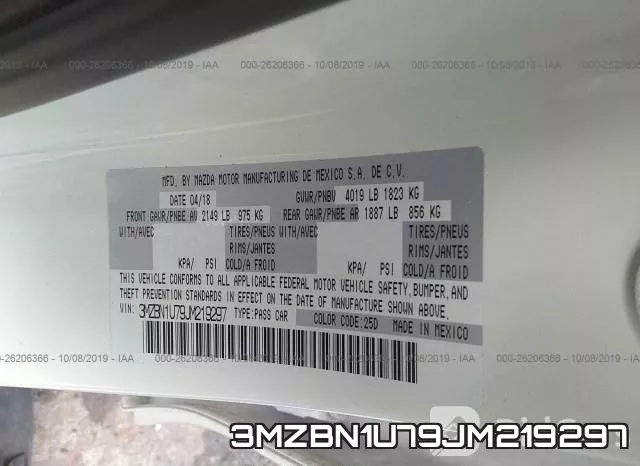 3MZBN1U79JM219297 фото 10
