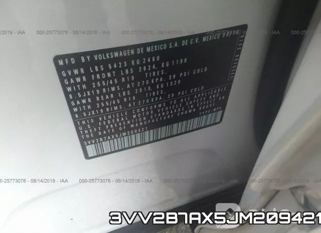 3VV2B7AX5JM209421 фото 10
