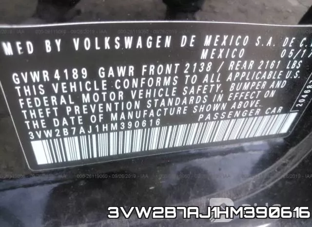3VW2B7AJ1HM390616 фото 10