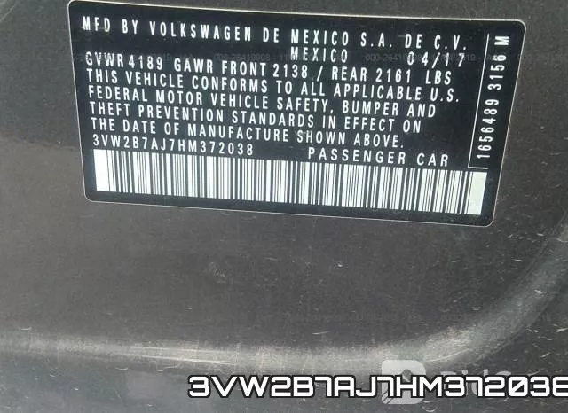 3VW2B7AJ7HM372038 фото 10