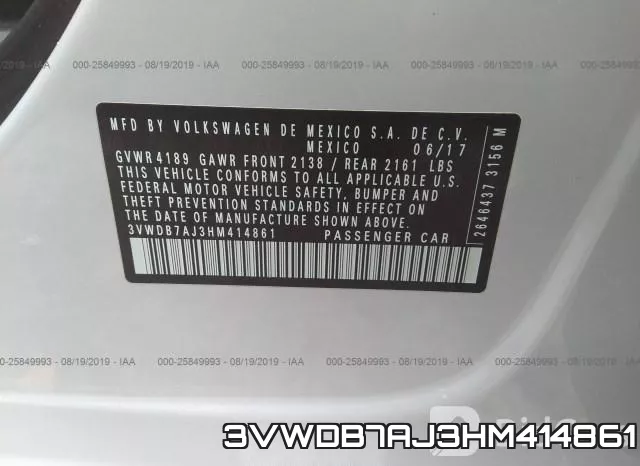 3VWDB7AJ3HM414861 фото 10