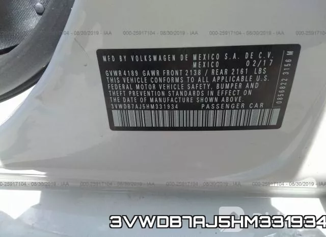 3VWDB7AJ5HM331934 фото 10