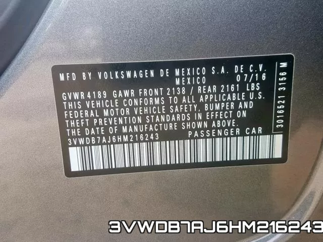 3VWDB7AJ6HM216243 фото 2