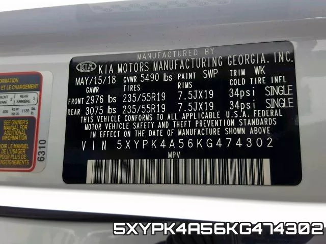 5XYPK4A56KG474302 фото 2