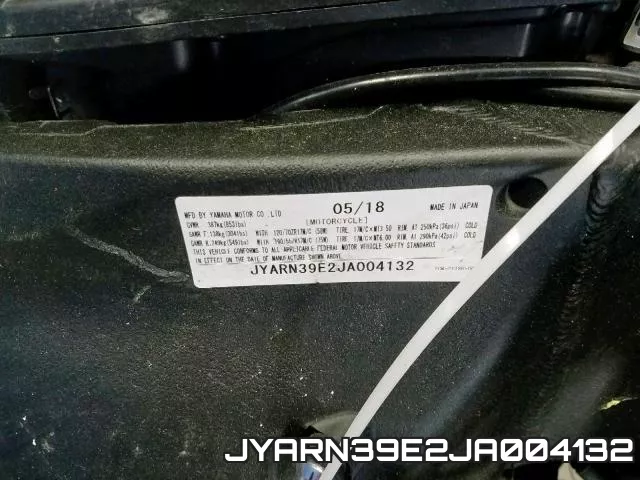 JYARN39E2JA004132 фото 2