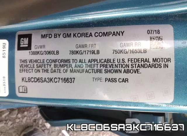 KL8CD6SA3KC716637 фото 9