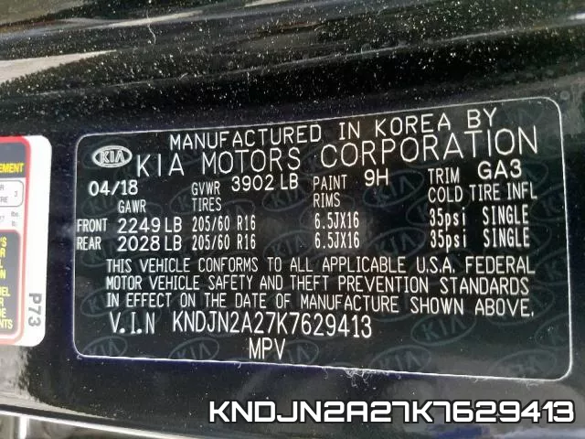 KNDJN2A27K7629413 фото 2