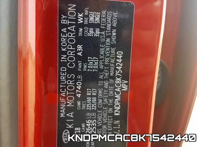 KNDPMCAC8K7542440 фото 2