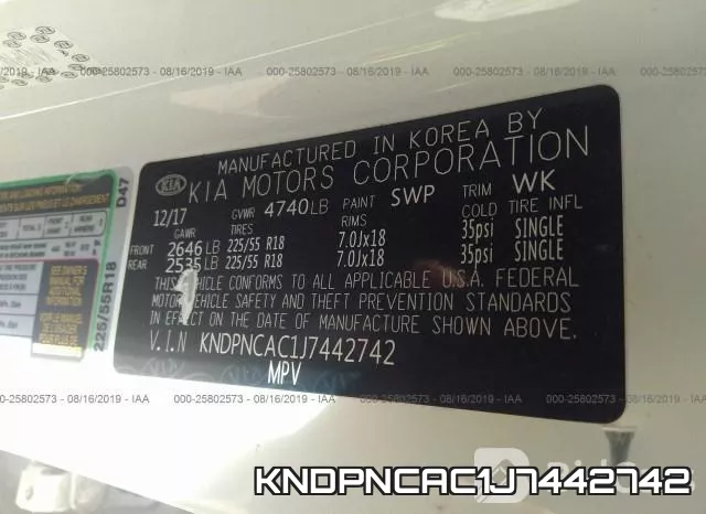 KNDPNCAC1J7442742 фото 10