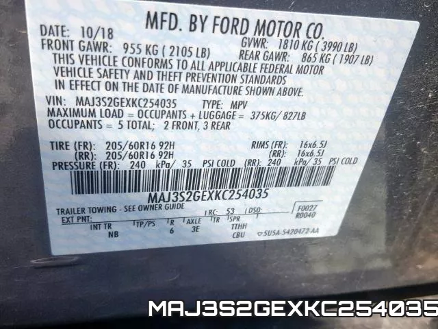MAJ3S2GEXKC254035 фото 2