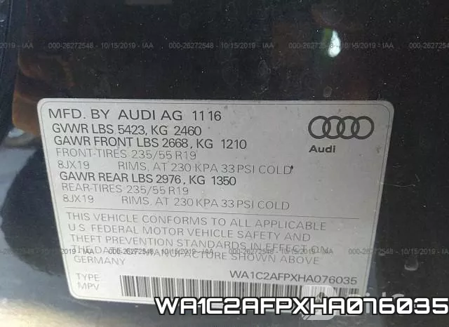 WA1C2AFPXHA076035 фото 10