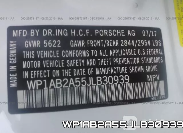 WP1AB2A55JLB30939 фото 10