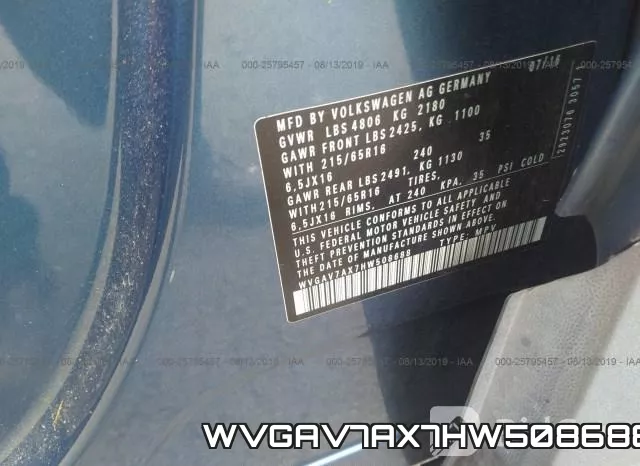 WVGAV7AX7HW508688 фото 10