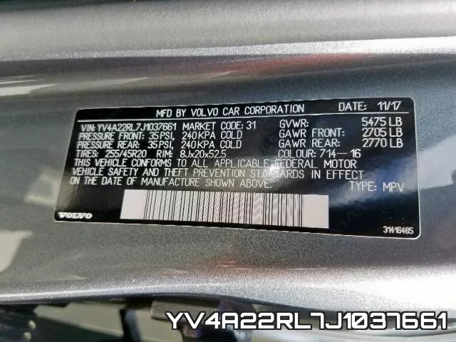 YV4A22RL7J1037661 фото 2