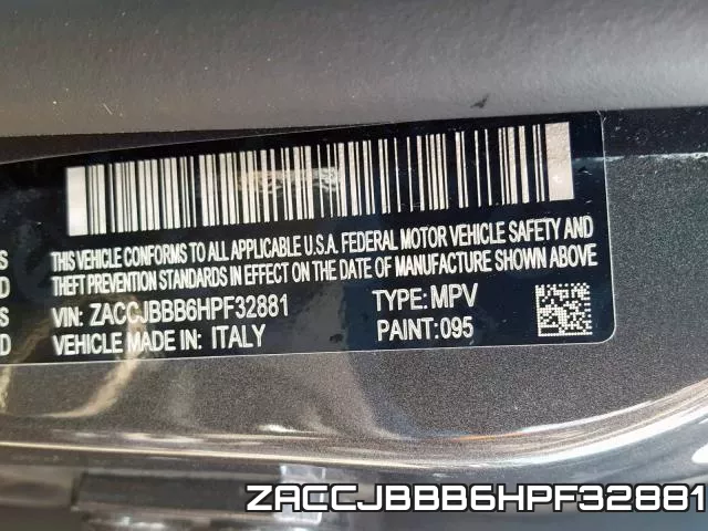 ZACCJBBB6HPF32881 фото 2
