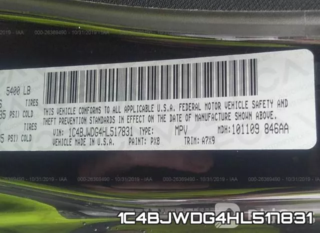 1C4BJWDG4HL517831 фото 10