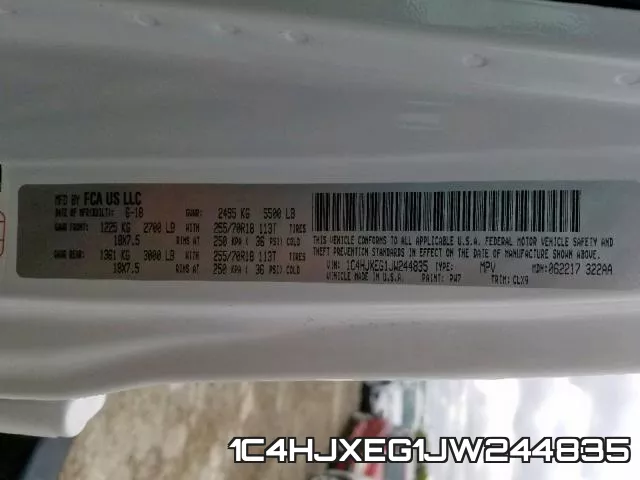 1C4HJXEG1JW244835 фото 2