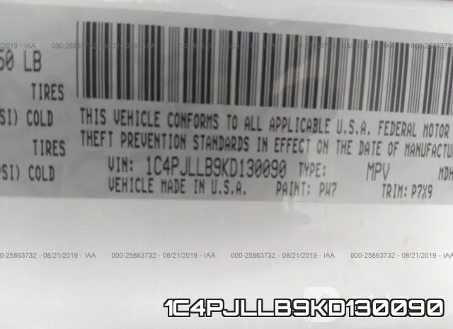 1C4PJLLB9KD130090 фото 9