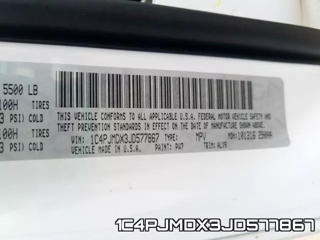 1C4PJMDX3JD577867 фото 2