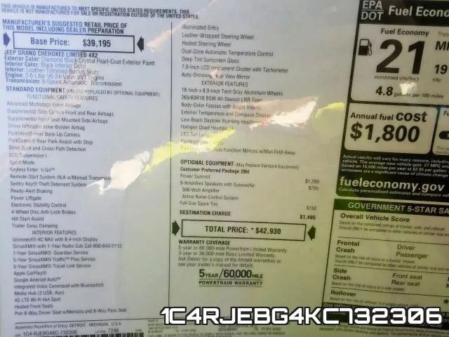 1C4RJEBG4KC732306 фото 10
