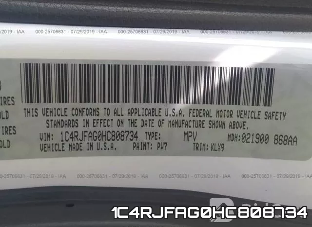 1C4RJFAG0HC808734 фото 10