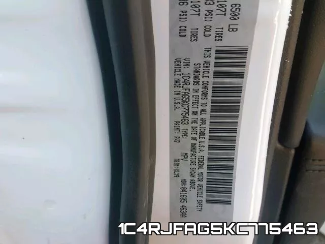 1C4RJFAG5KC775463 фото 2