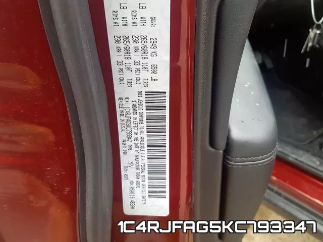 1C4RJFAG5KC793347 фото 2
