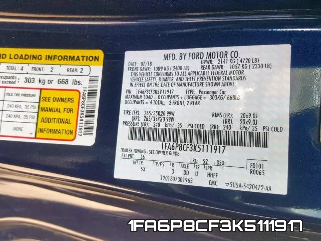 1FA6P8CF3K5111917 фото 2