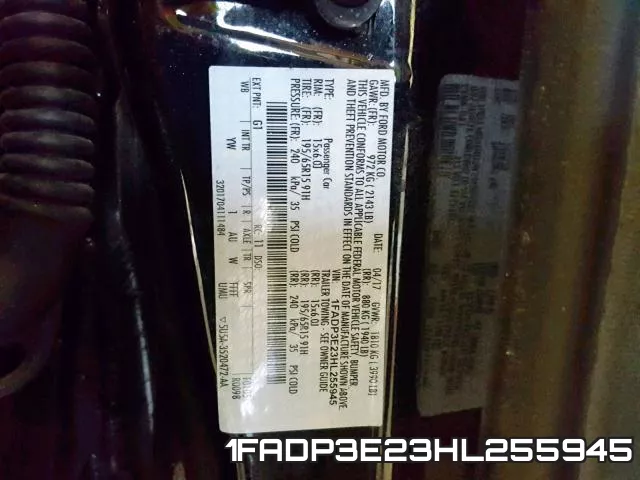 1FADP3E23HL255945 фото 2