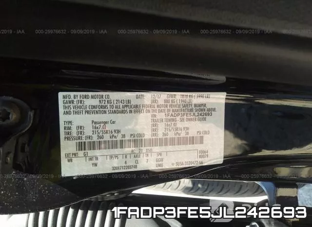1FADP3FE5JL242693 фото 10