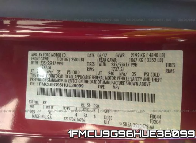 1FMCU9G96HUE36099 фото 10