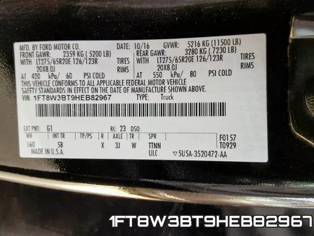 1FT8W3BT9HEB82967 фото 2