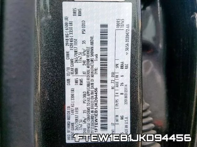 1FTEW1EB1JKD94456 фото 2